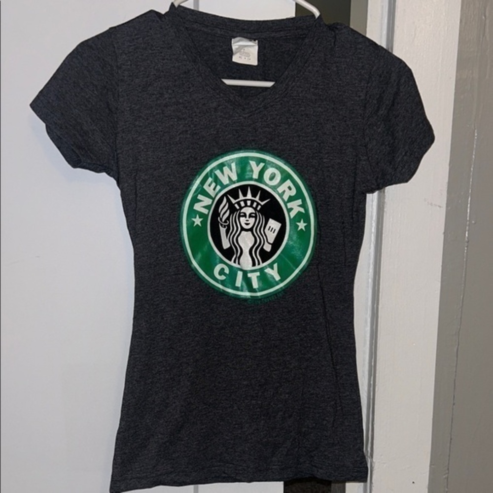 New York City Starbucks Vneck Tee